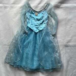 Disney Frozen Elsa Dress Girls Small Blue Costume Gown Princess Disney Parks